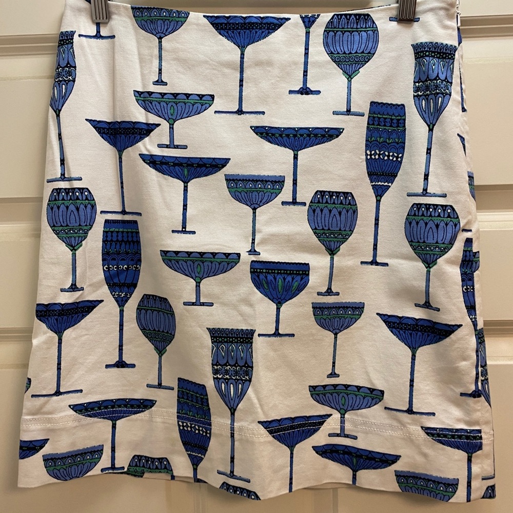 Talbots Pencil Skirt - adorable cocktail glass pattern